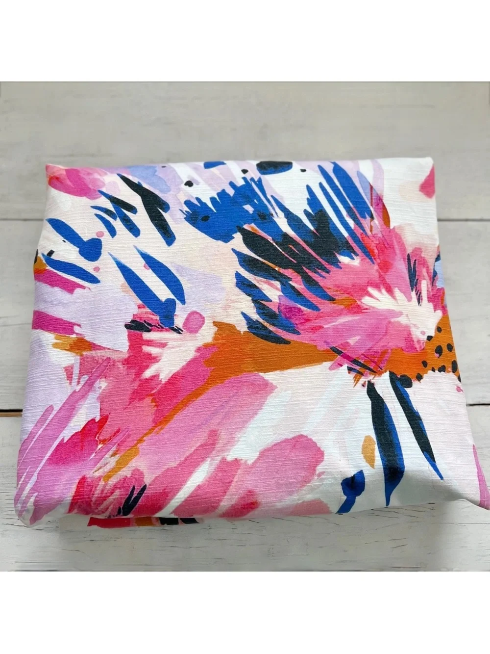 Lillian Farag ANTHROPOLOGIE Floral KING Duvet Cover Colorful Abstract Paint RARE